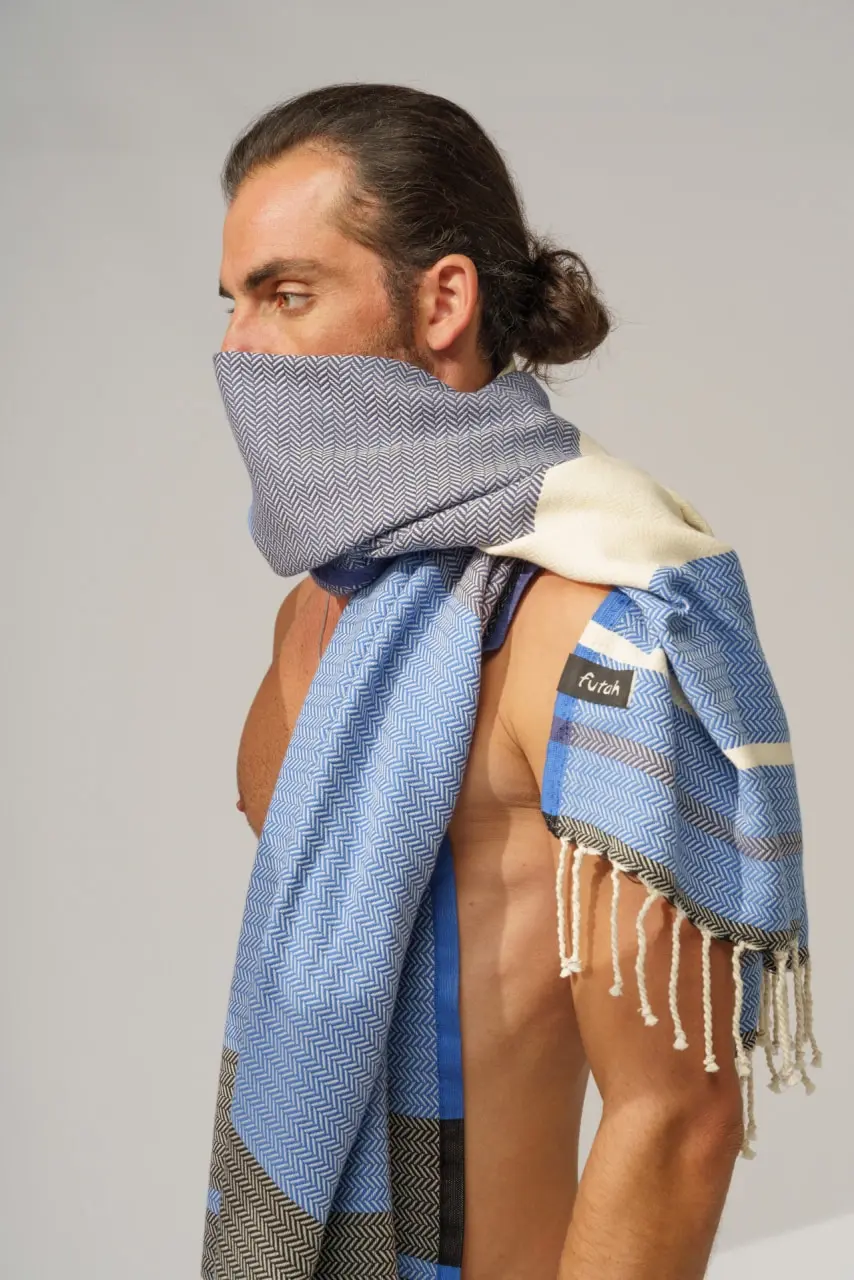 Futah - Papua Blau Strandtuch (5)