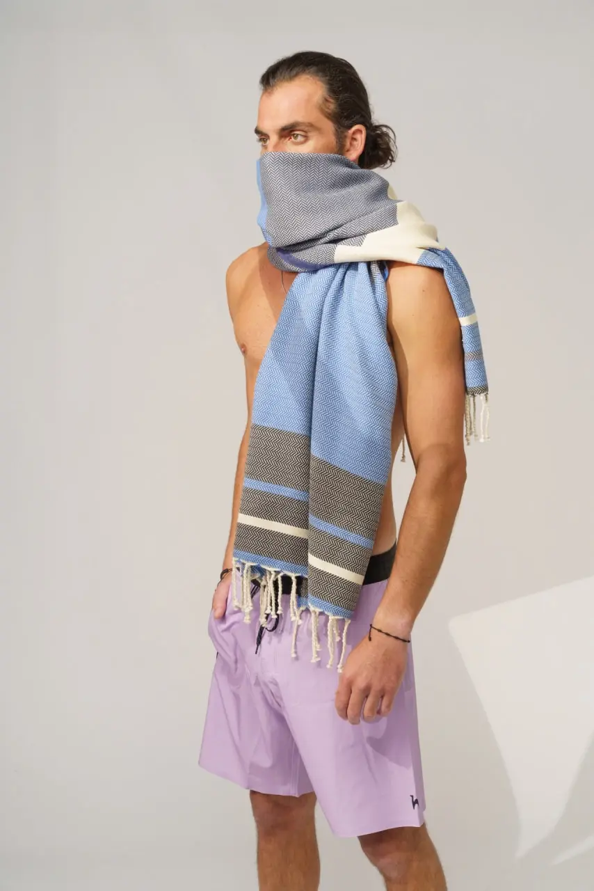 Futah - Papua Blau Strandtuch (4)