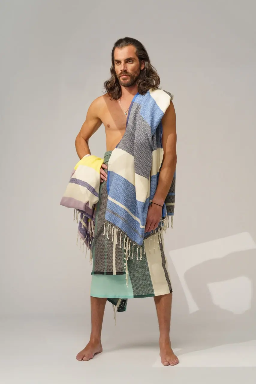 Futah - Papua Blau Strandtuch (6)