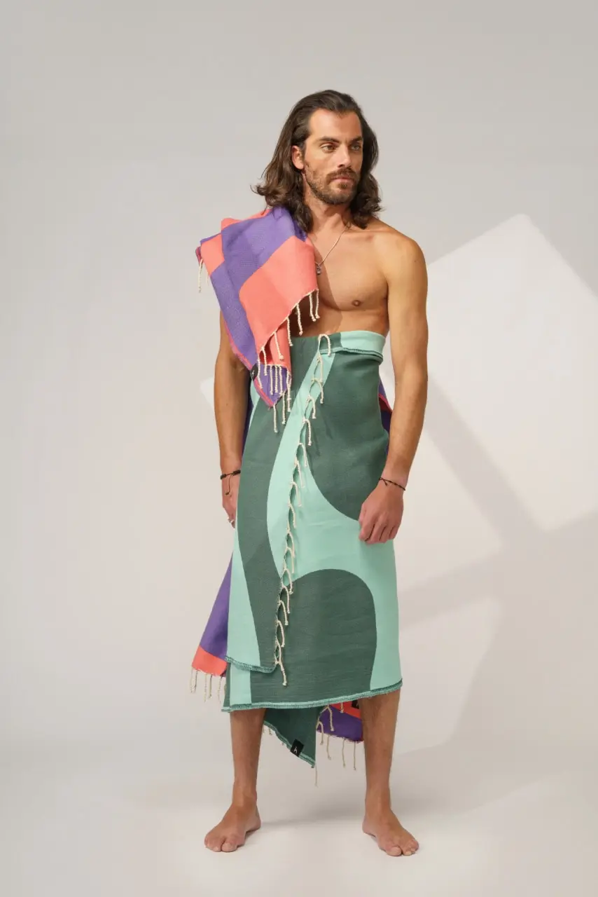 Futah - Aether Grün Strandtuch (5)