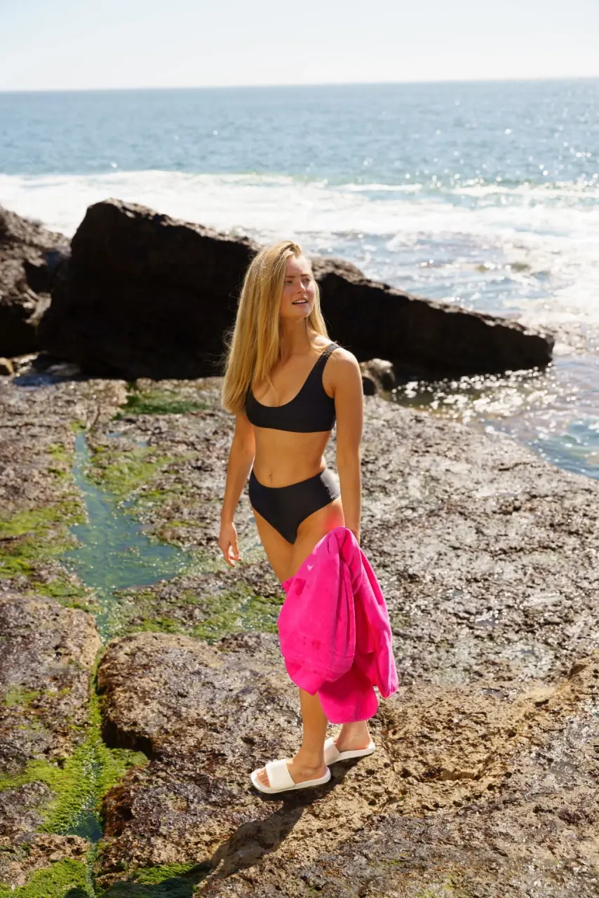 Futah - Ericeira Neon-Rosa  Frottiergewebe Strandtuch (9)