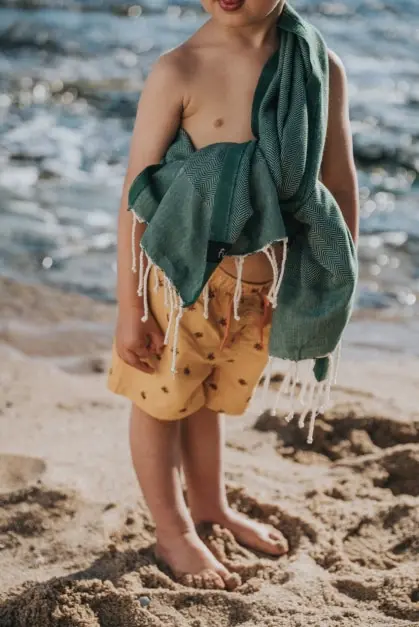 Ericeira Green Kids Towel (2)