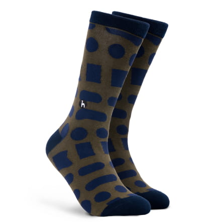 Futah Socken Big Shells Blau und Olive 