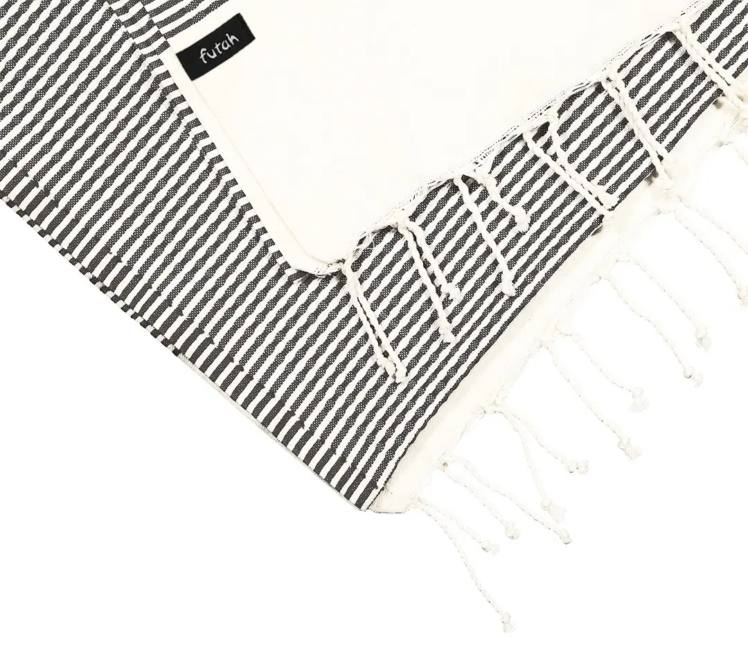 Futah - Nazaré Schwarz Große Strandtuch (2)