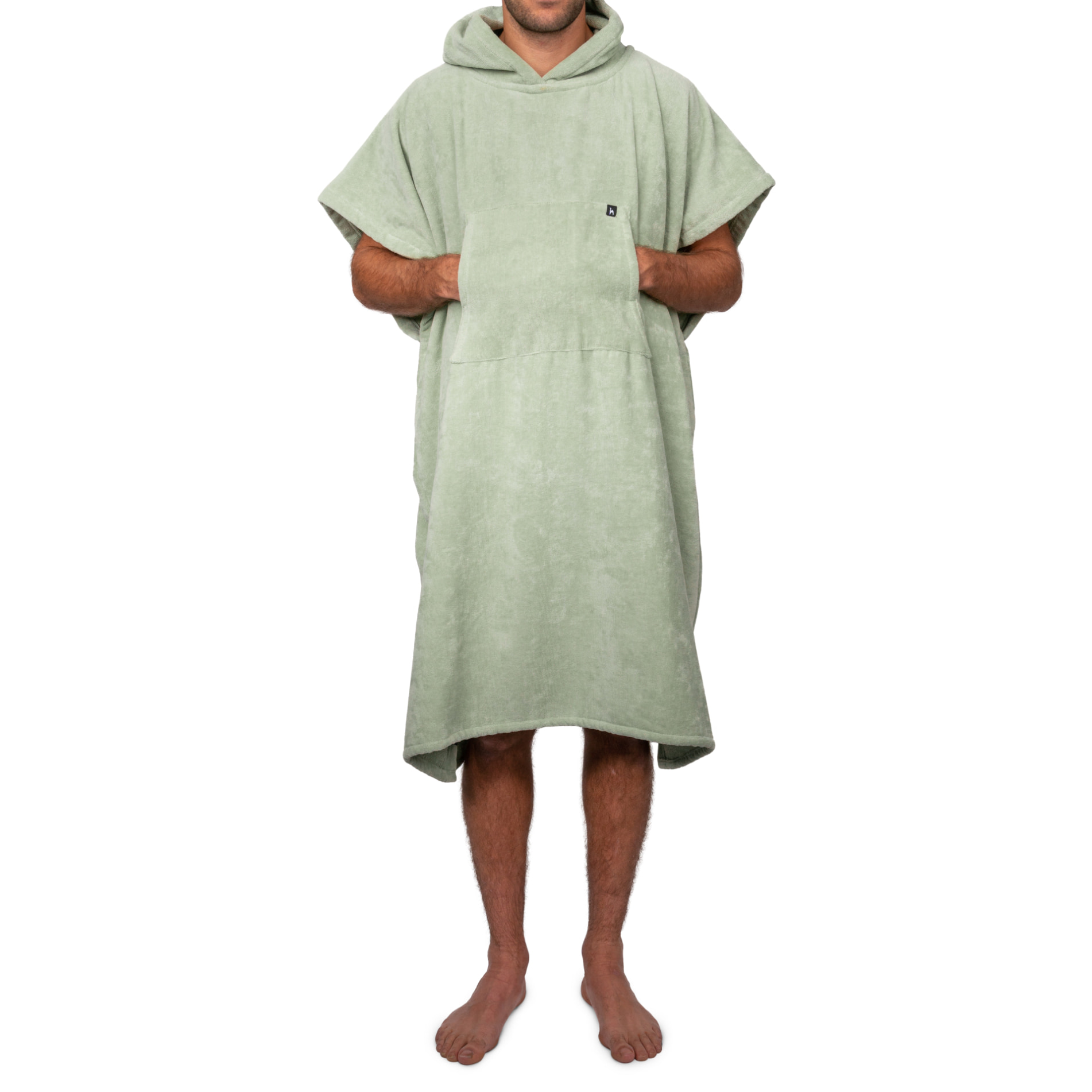 Futah - Ericeira Grüner Frottee Poncho  (4)