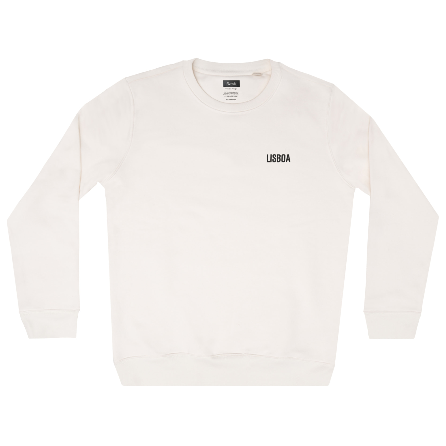 Futah - Sweatshirt weiß Bio-Baumwolle - Lisboa (1)