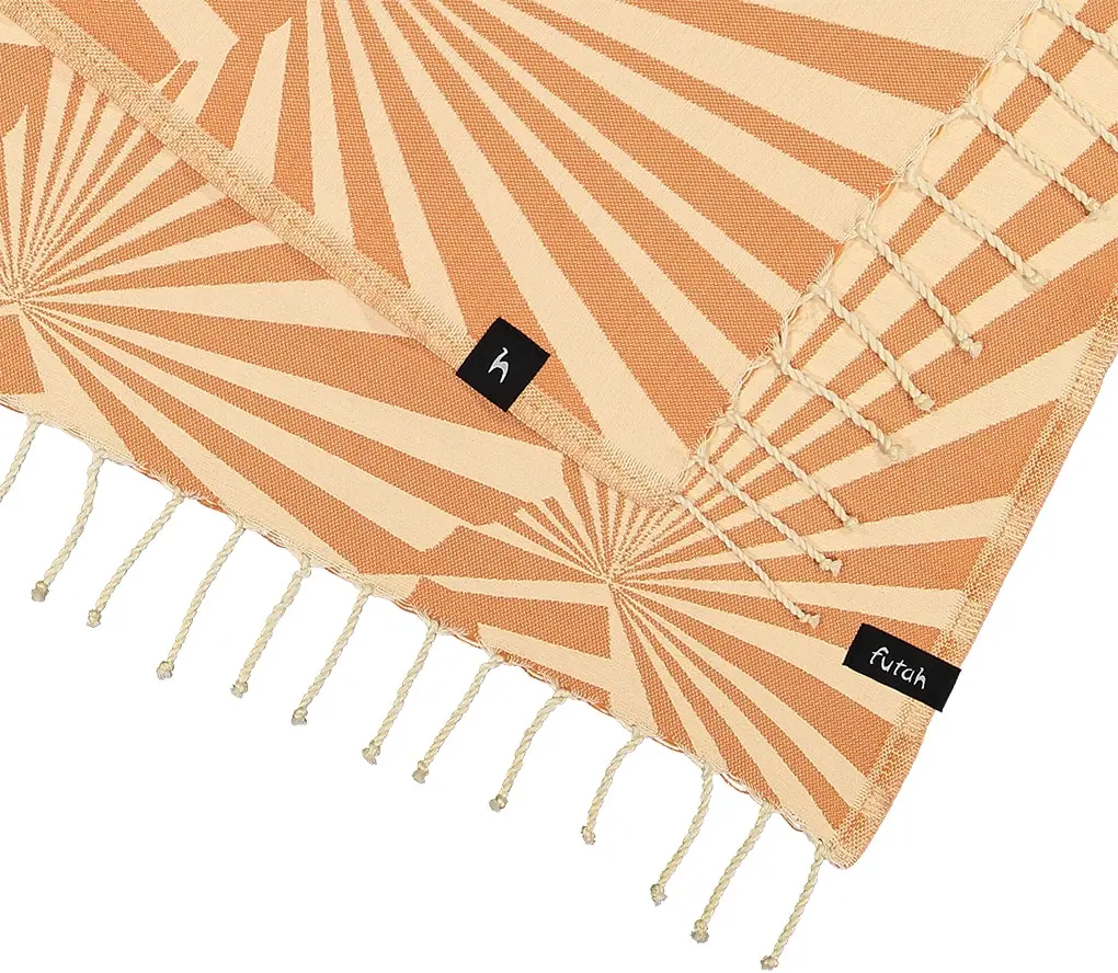 Futah - Taiga Aprikose Strandtuch  (2)