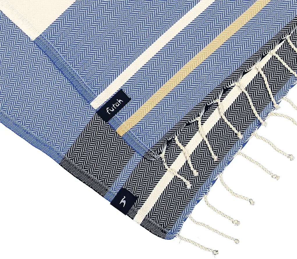 Futah - Papua Blau Strandtuch (2)