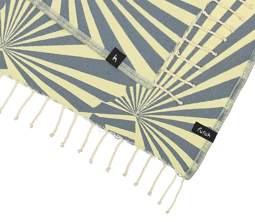 Futah - Taiga Blau Strandtuch (2)