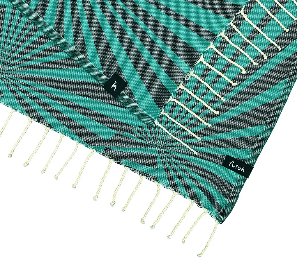 Futah - Taiga Grün Strandtuch (2)