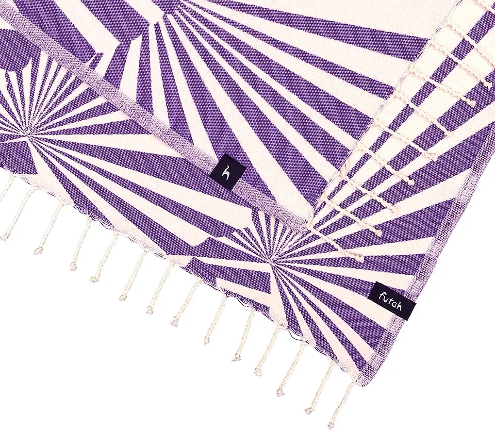 Futah - Taiga Lila Strandtuch  (2)
