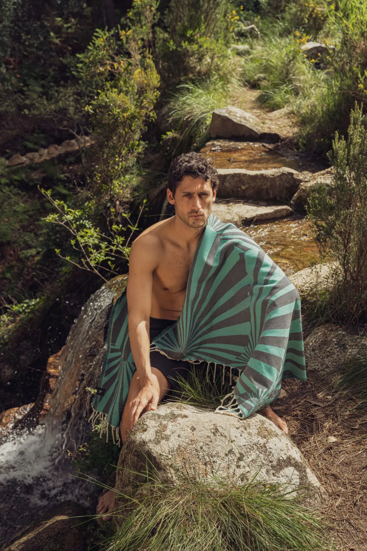 Futah - Taiga Grün Strandtuch (4)