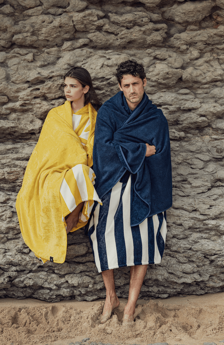 Futah - Bedu Gelb Frottee Poncho (6)