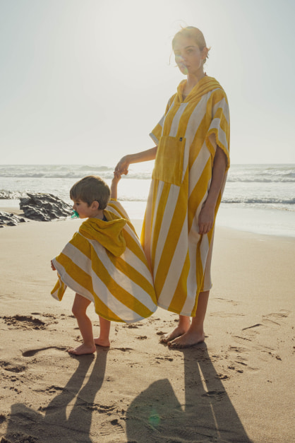 Bedu Gelb Frottee Poncho Baby (2)