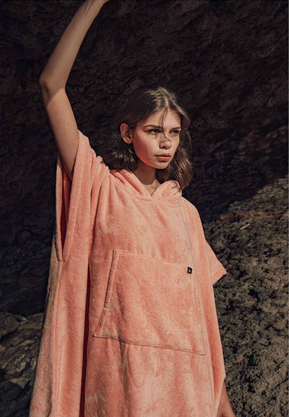 Futah - Ericeira Koralle Frottee Poncho  (5)