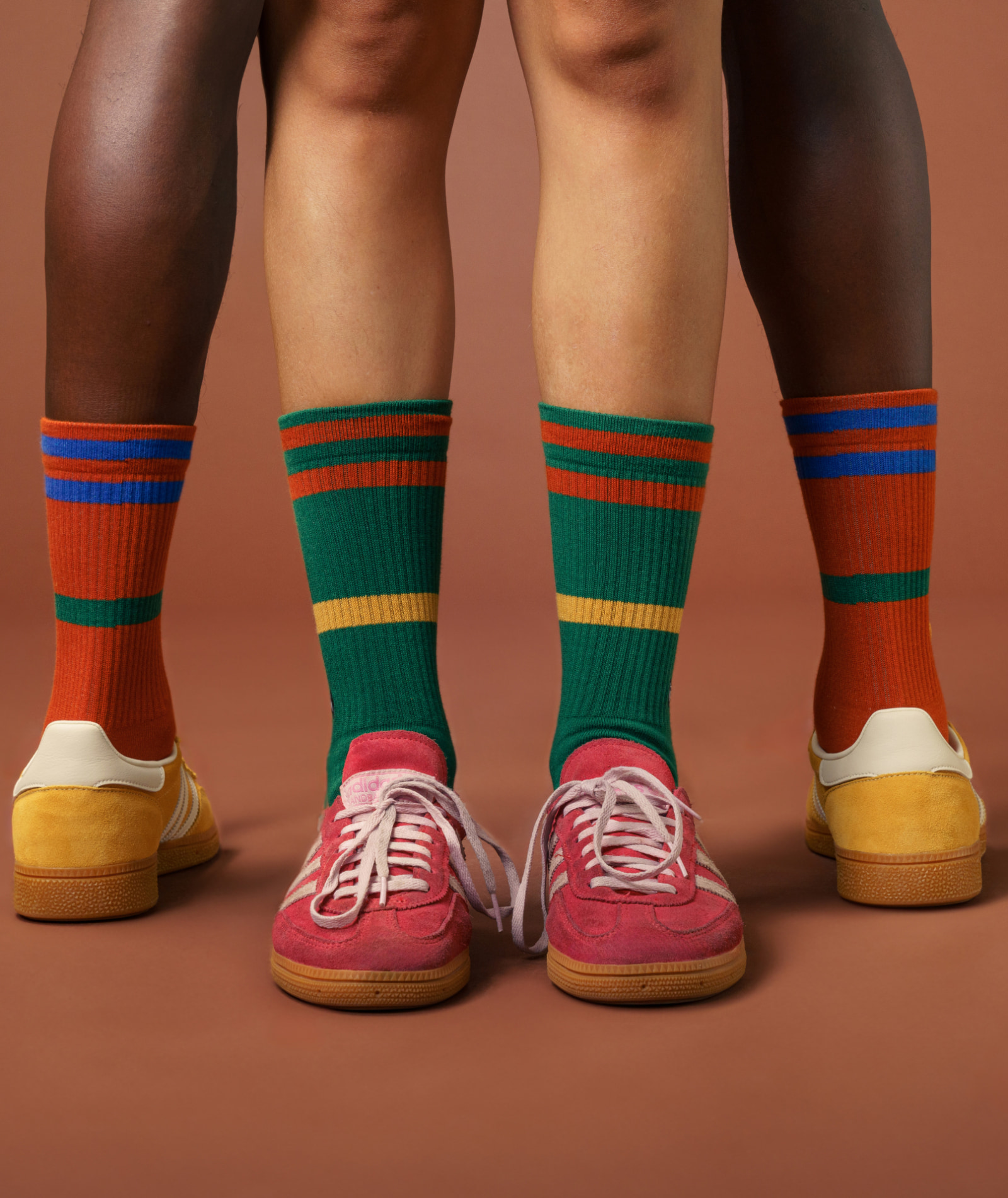 Futah - Gestreift Grün Ton socken (5)
