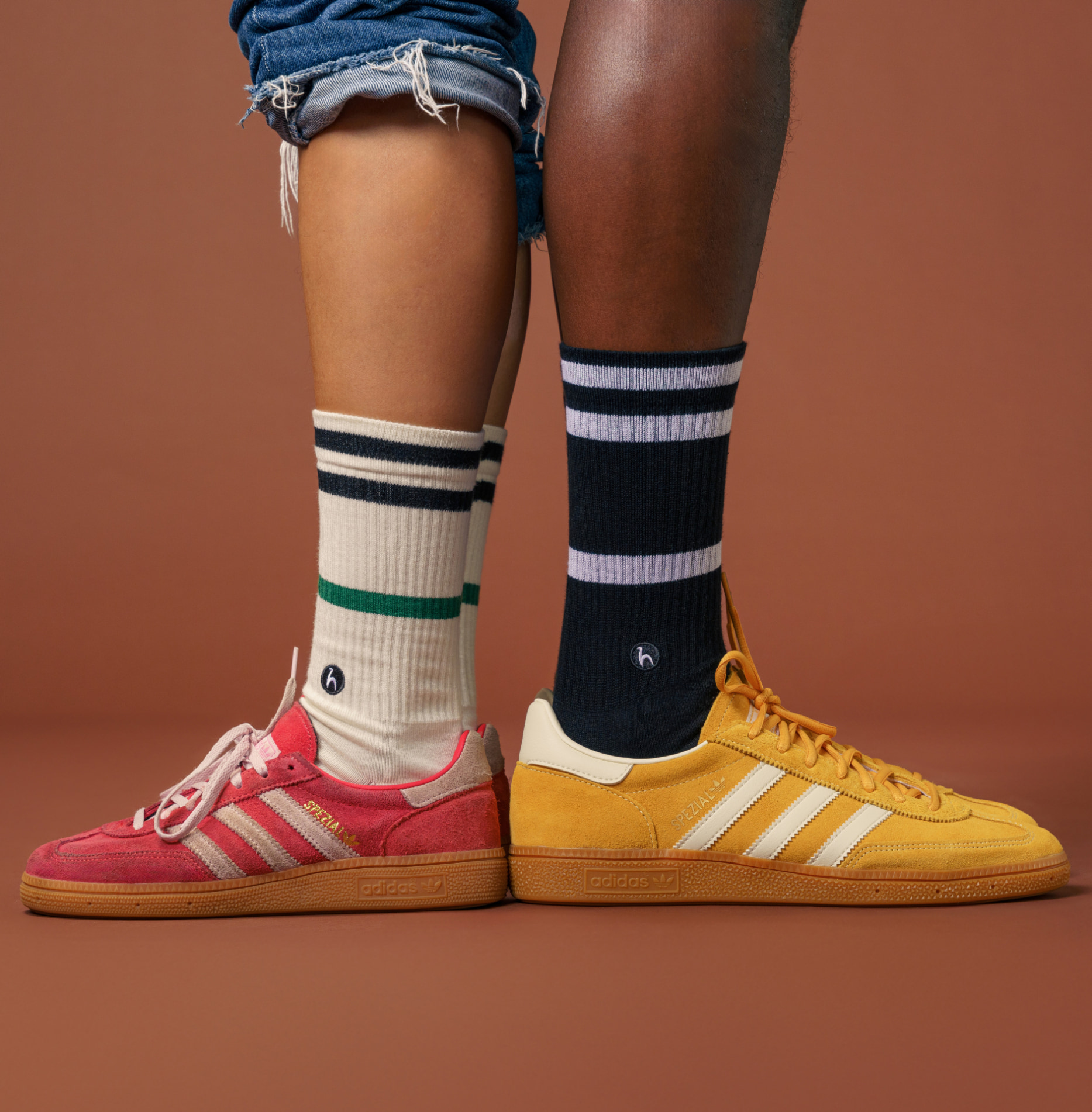 Futah - Gestreift Schwarz Weiß socken (5)