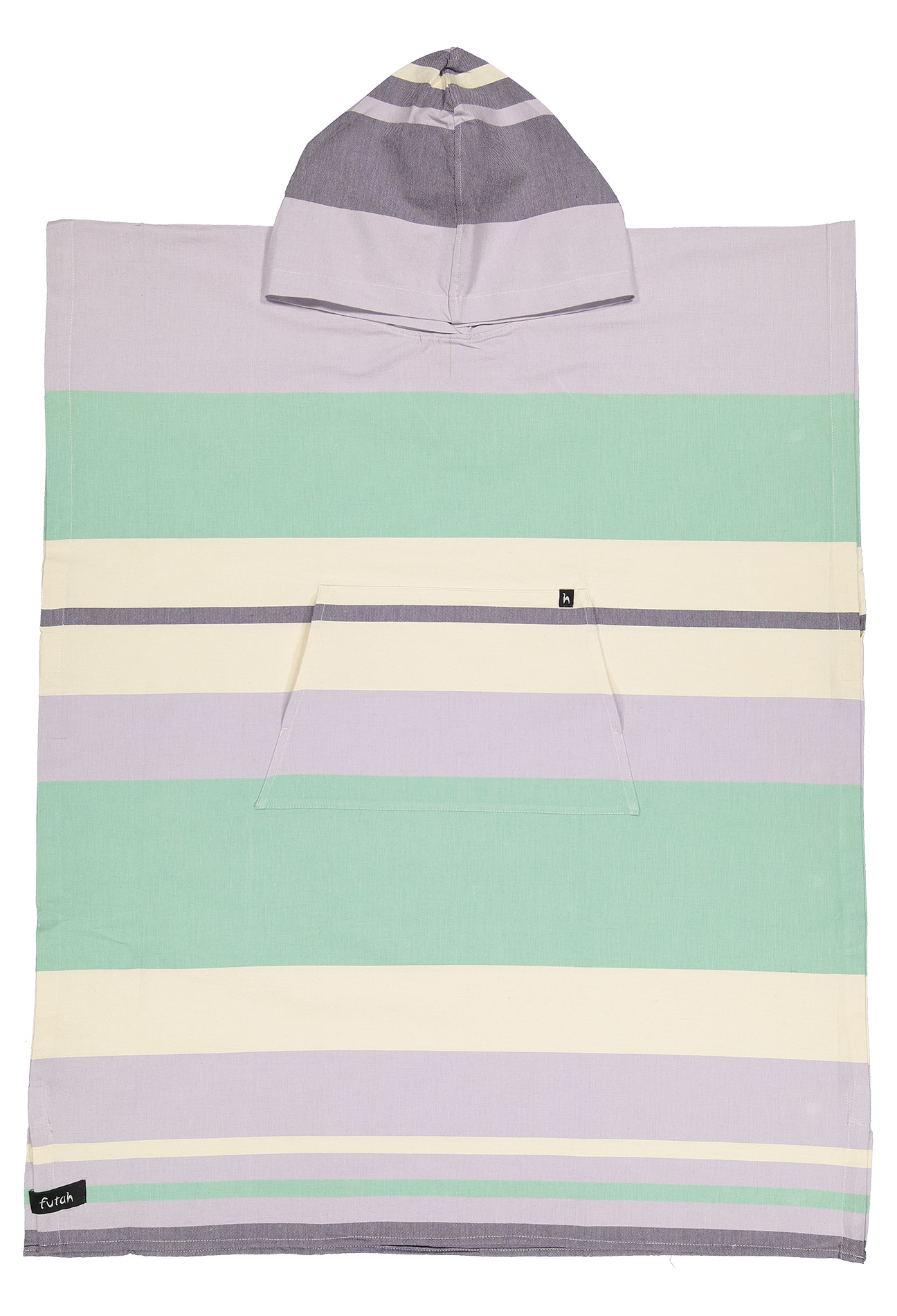 Futah - Papua Grün & Lilac Poncho (1)