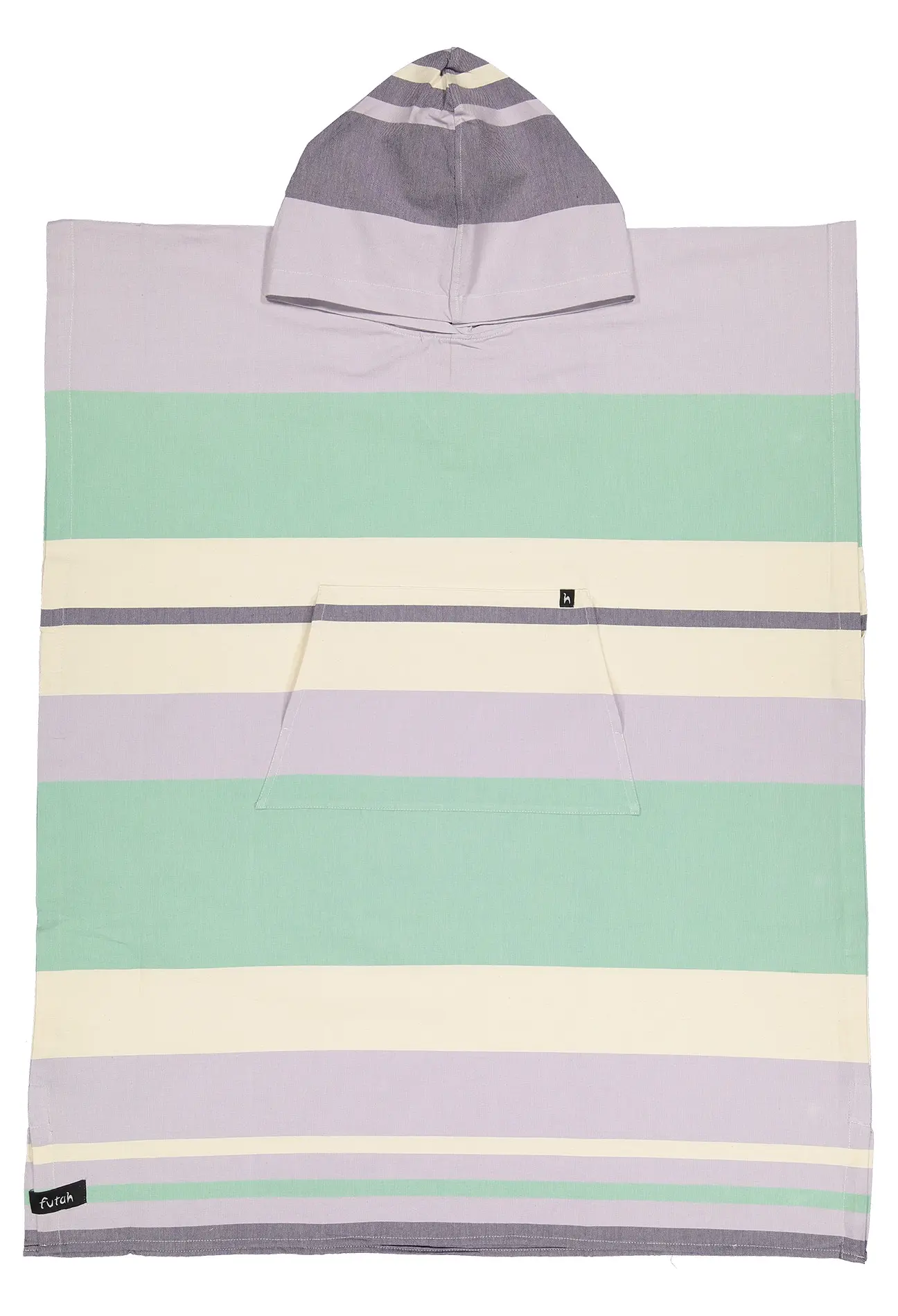 Futah - Papua Grün & Lilac Poncho (1)