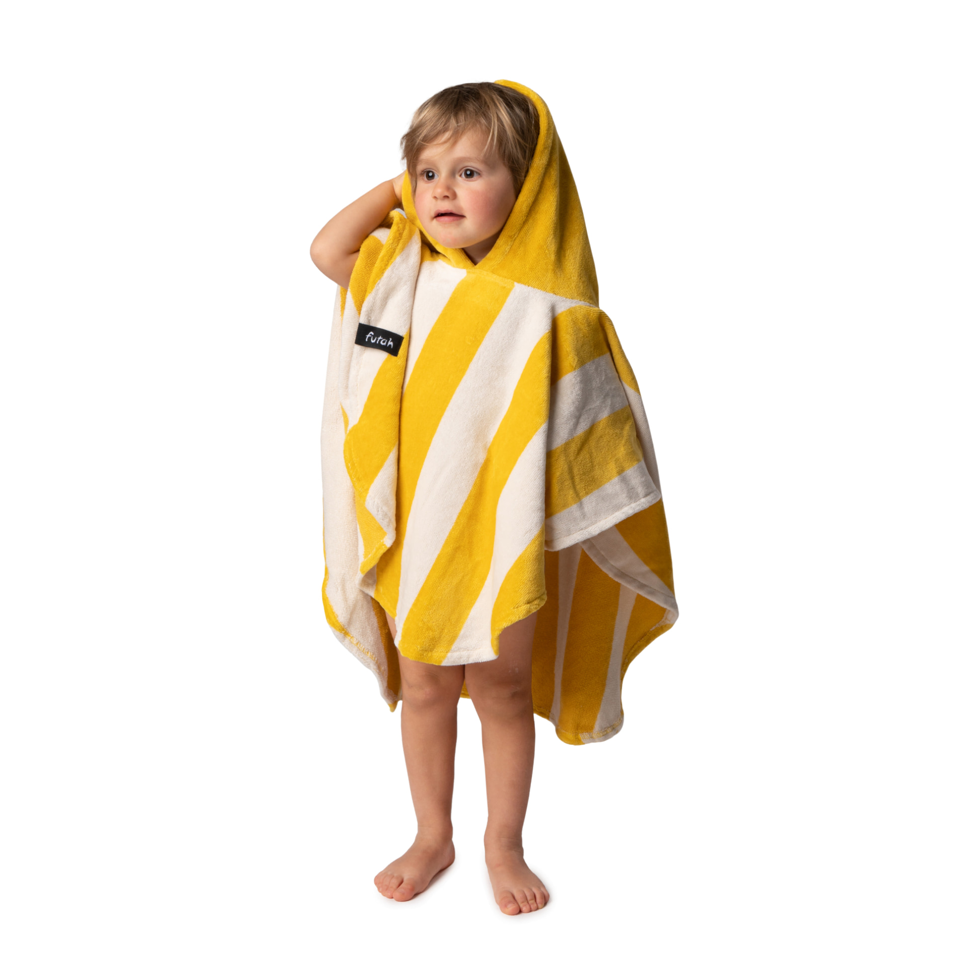 Futah - Bedu Gelb Frottee Poncho Baby (2)