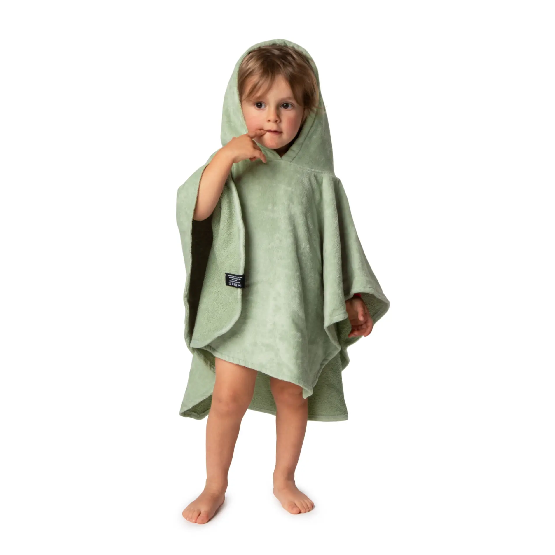Futah - Ericeira Grüner Frottee Poncho Baby (3)