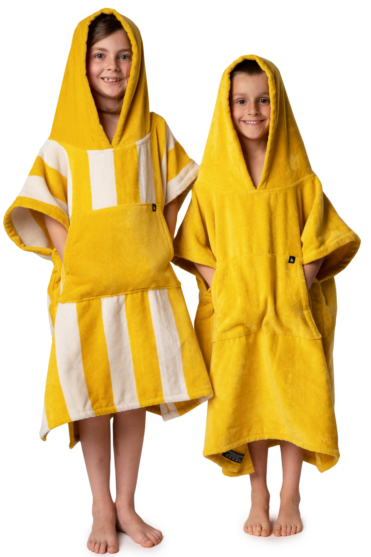 Futah - Ericeira Senfgelb Frottee Poncho Kinder (2)