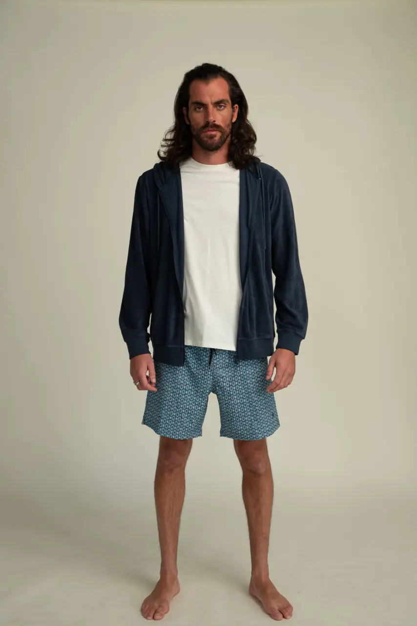 Futah - Terry Hoodie Blue (1)