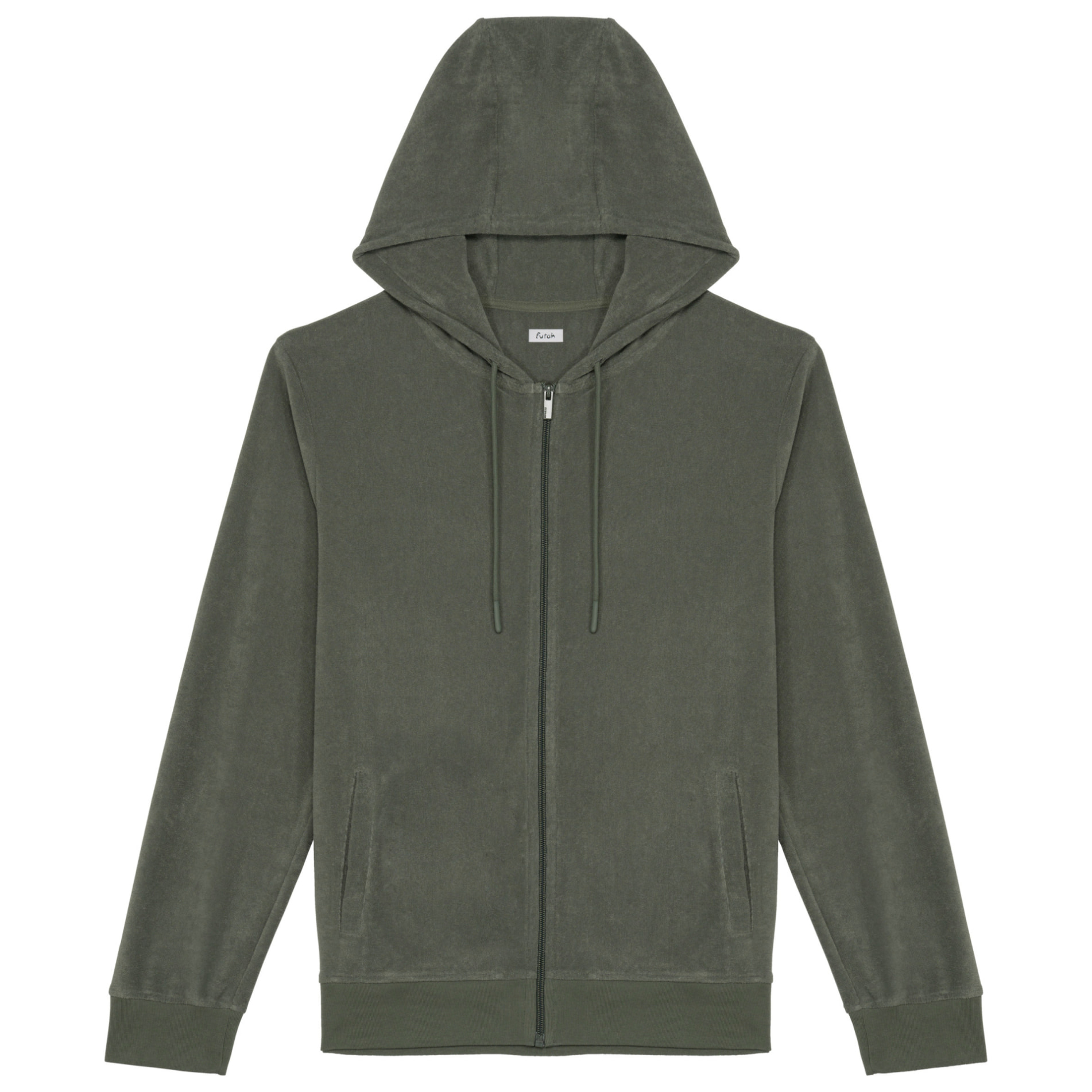 Futah - Frottee-Kapuzenpullover Khaki (1)