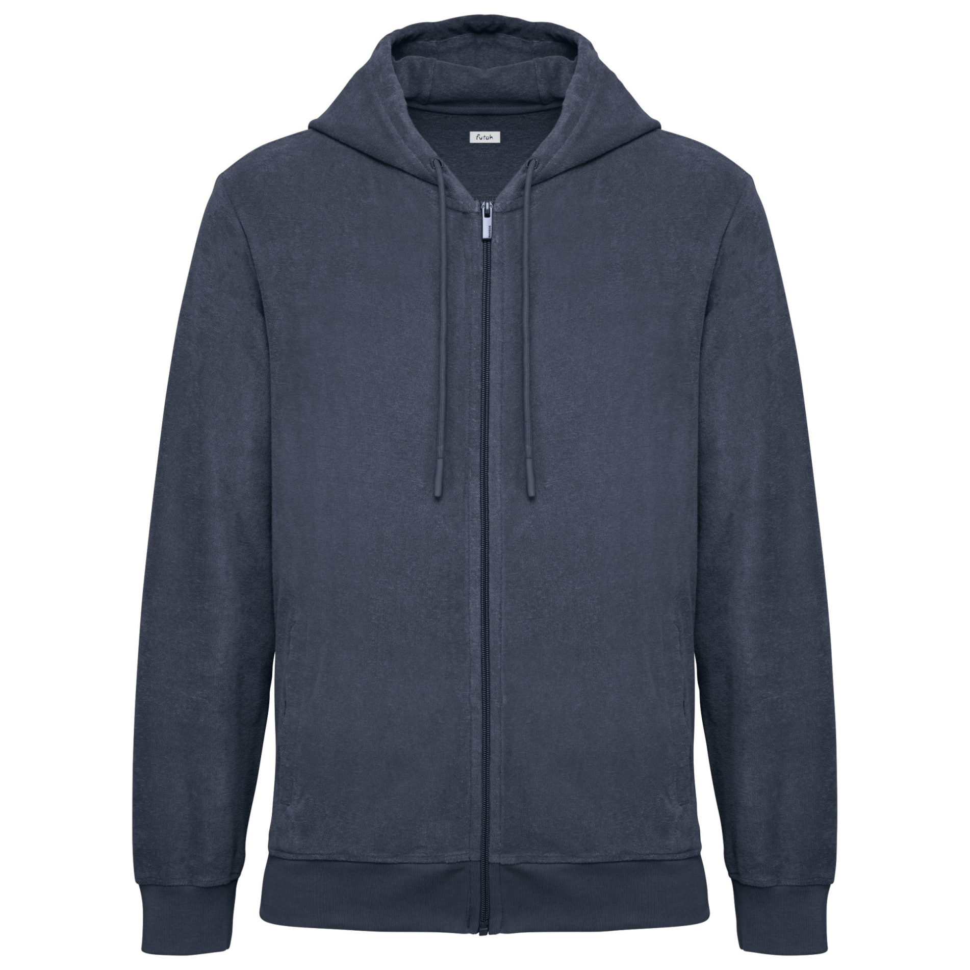 Futah - Frottee-Kapuzenpullover Blau (4)