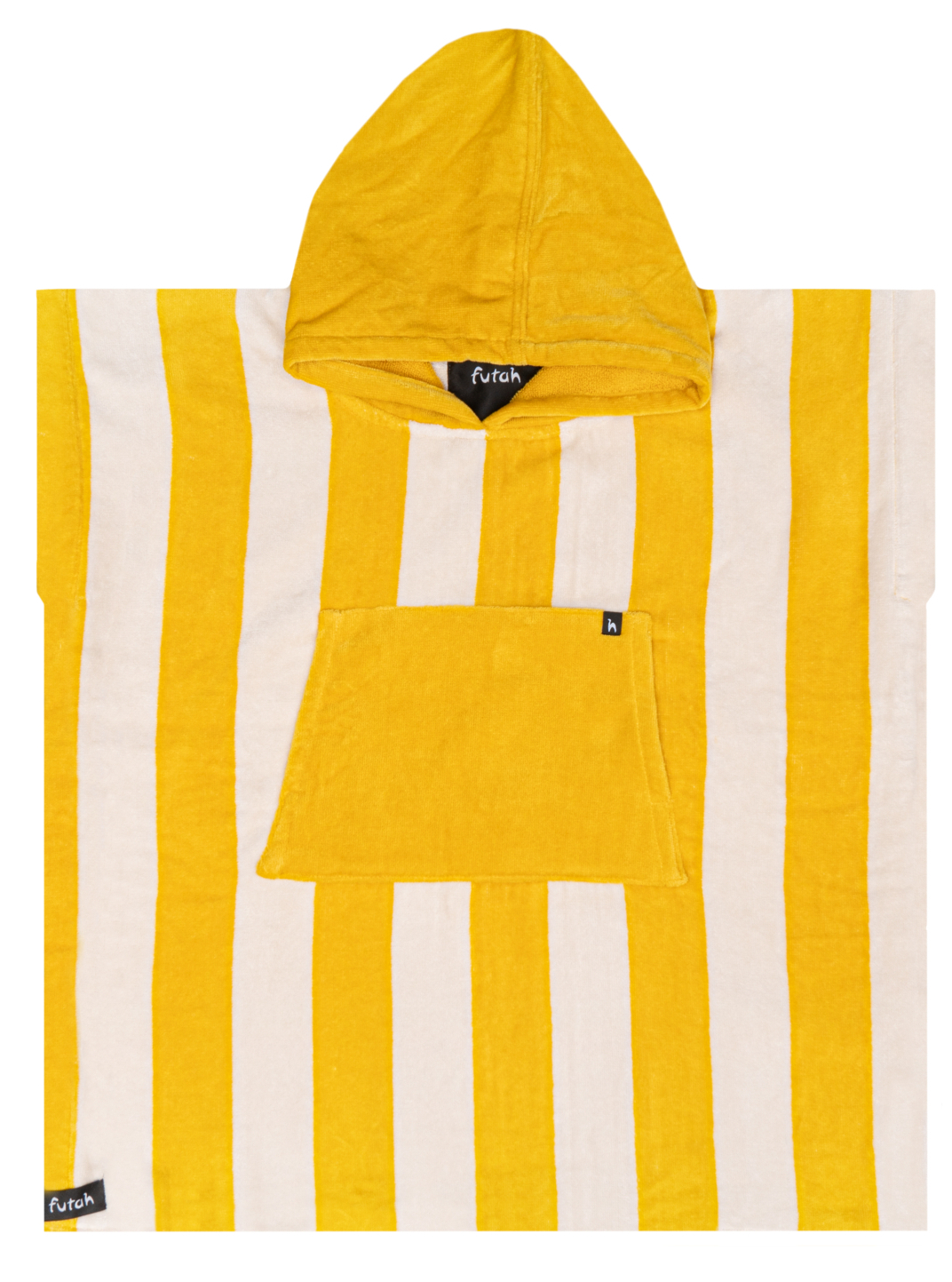 Futah - Bedu Senfgelb Frottee Poncho Kinder (1)