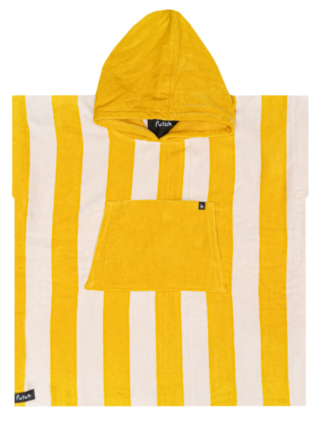Bedu Senfgelb Frottee Poncho Kinder (2)