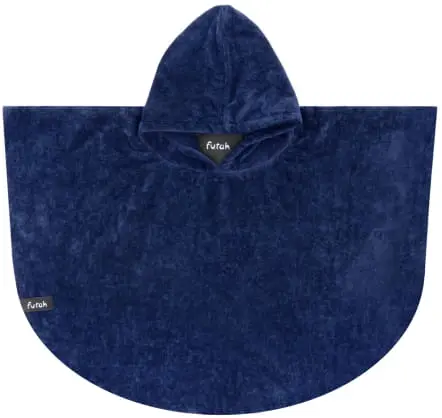 Bedu Navy Blau Frottee Babyponcho