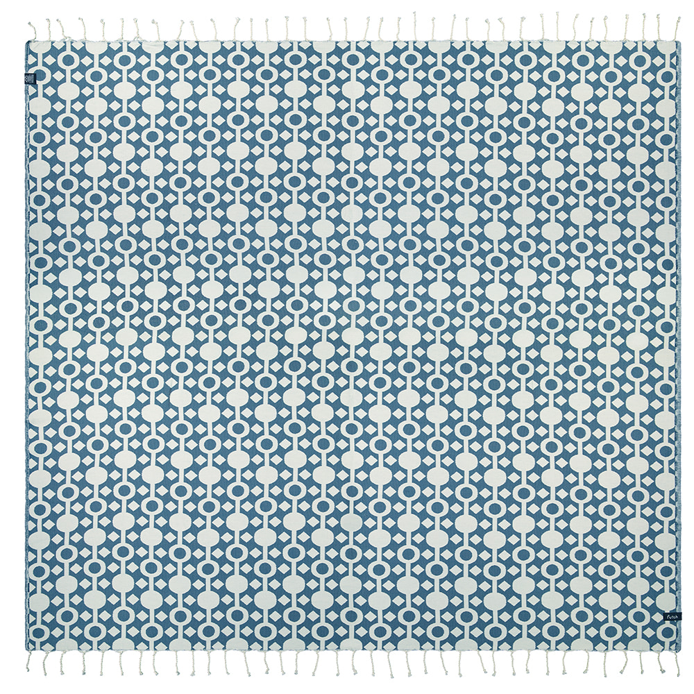 Futah - Amazónica Blau Große Strandtuch (1)
