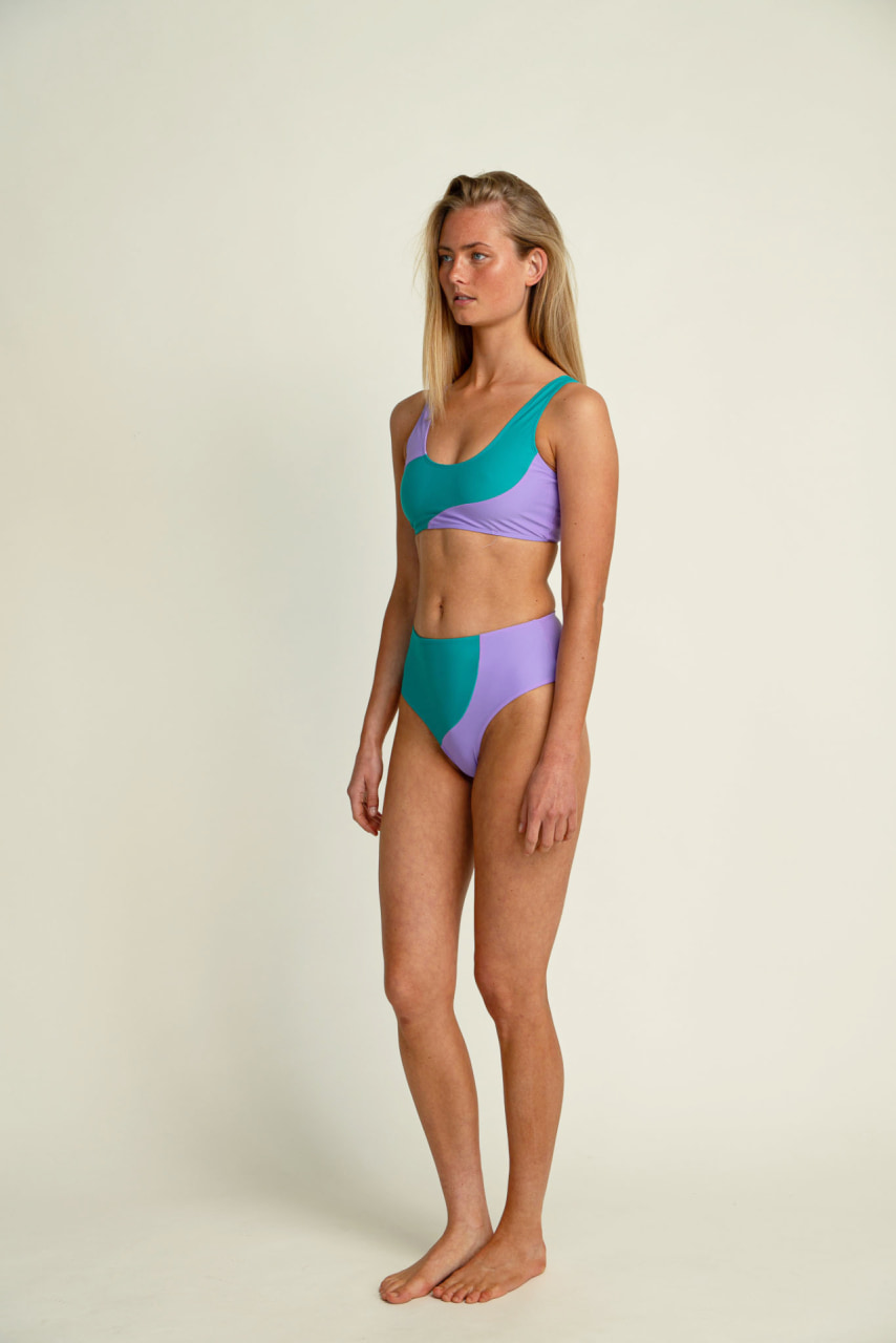 Futah - Aether Grün und Violett Bikinioberteil (3)