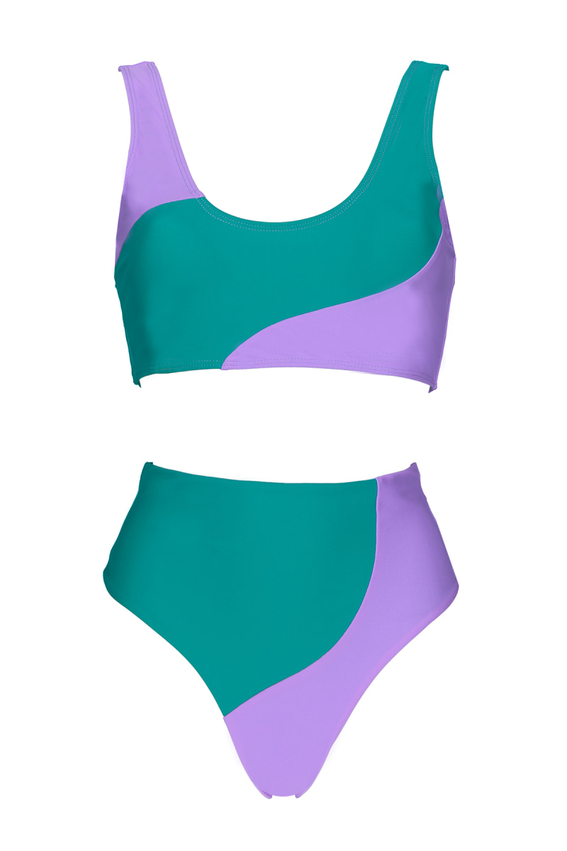 Futah - Aether Grün und Violett Bikinioberteil (5)