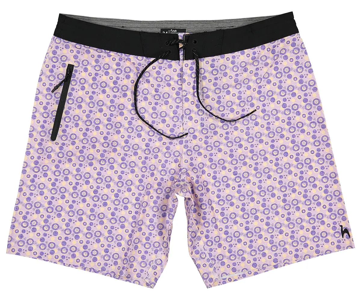 Futah - Vortex Mokka & Violette Badeshorts (3)