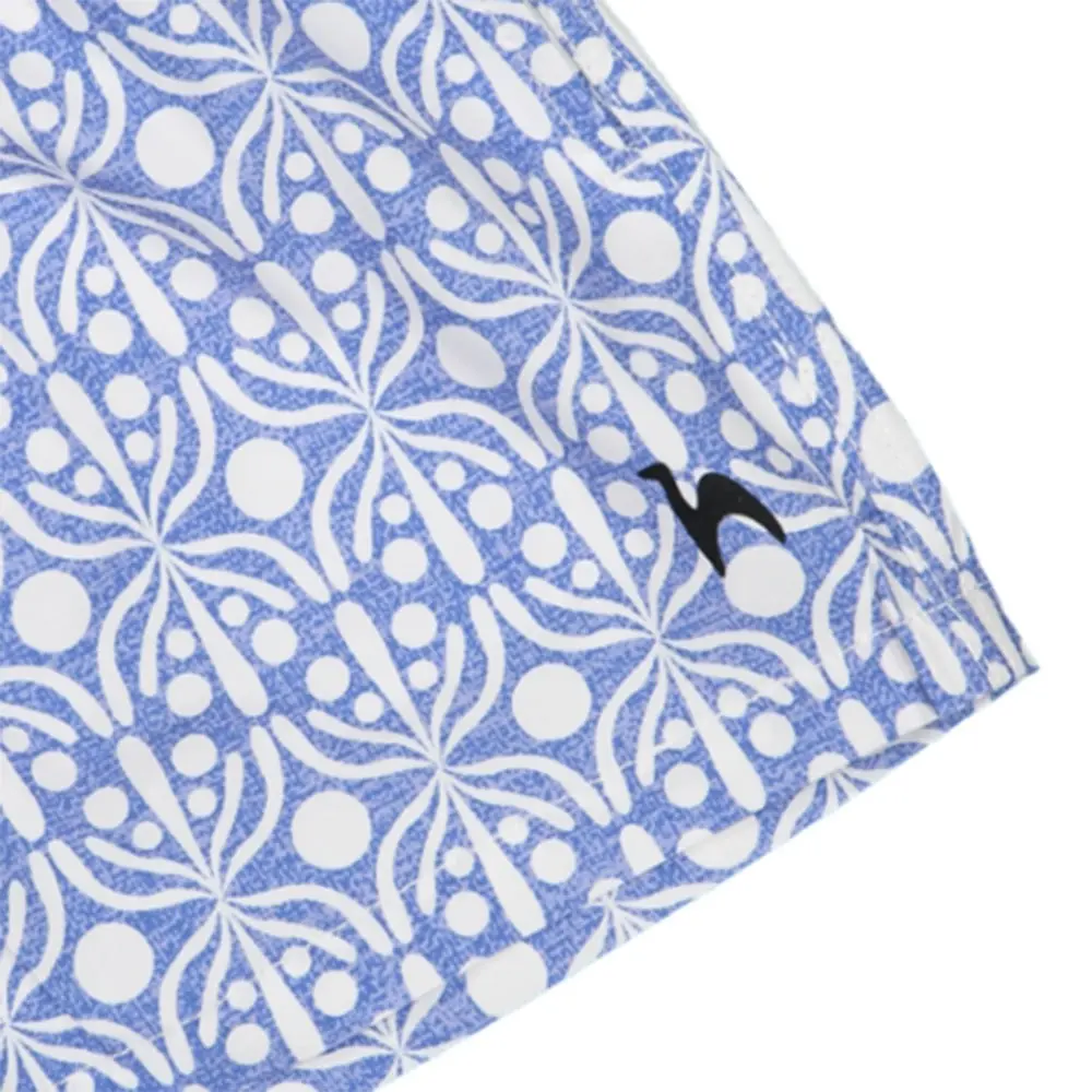 Futah - Flora Blue & White Kids Swimshorts (4)