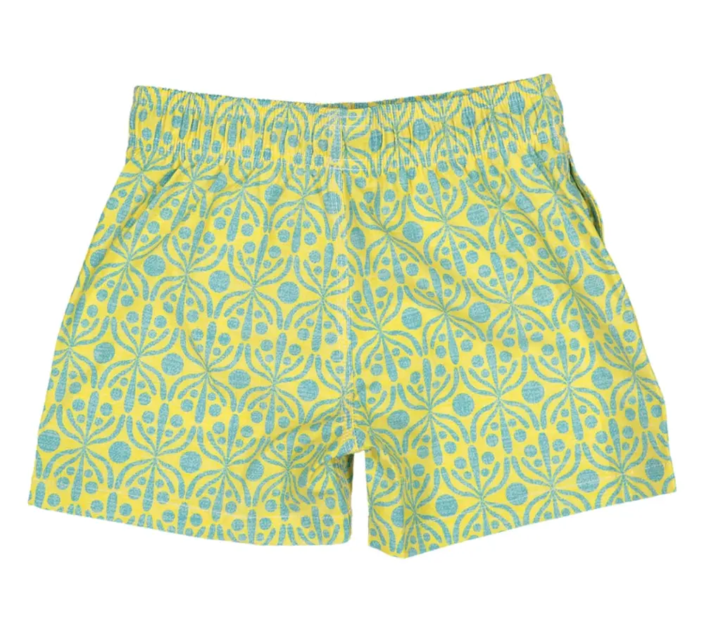 Futah - Flora Gelbe & Wasser Kinder Badeshorts (2)