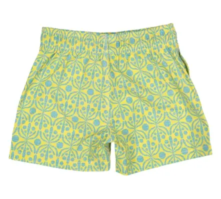 Flora Yellow & Water Kids Swimshorts (2)