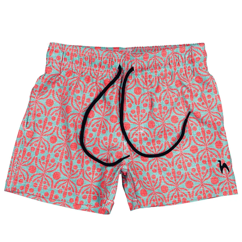 Futah - Flora Aquatic & Red Kids Swimshorts (4)