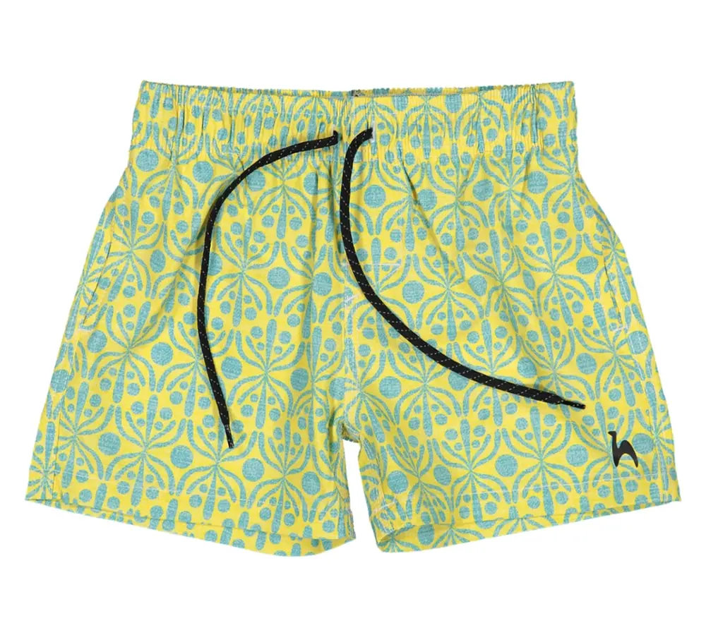 Futah - Flora Gelbe & Wasser Kinder Badeshorts (1)