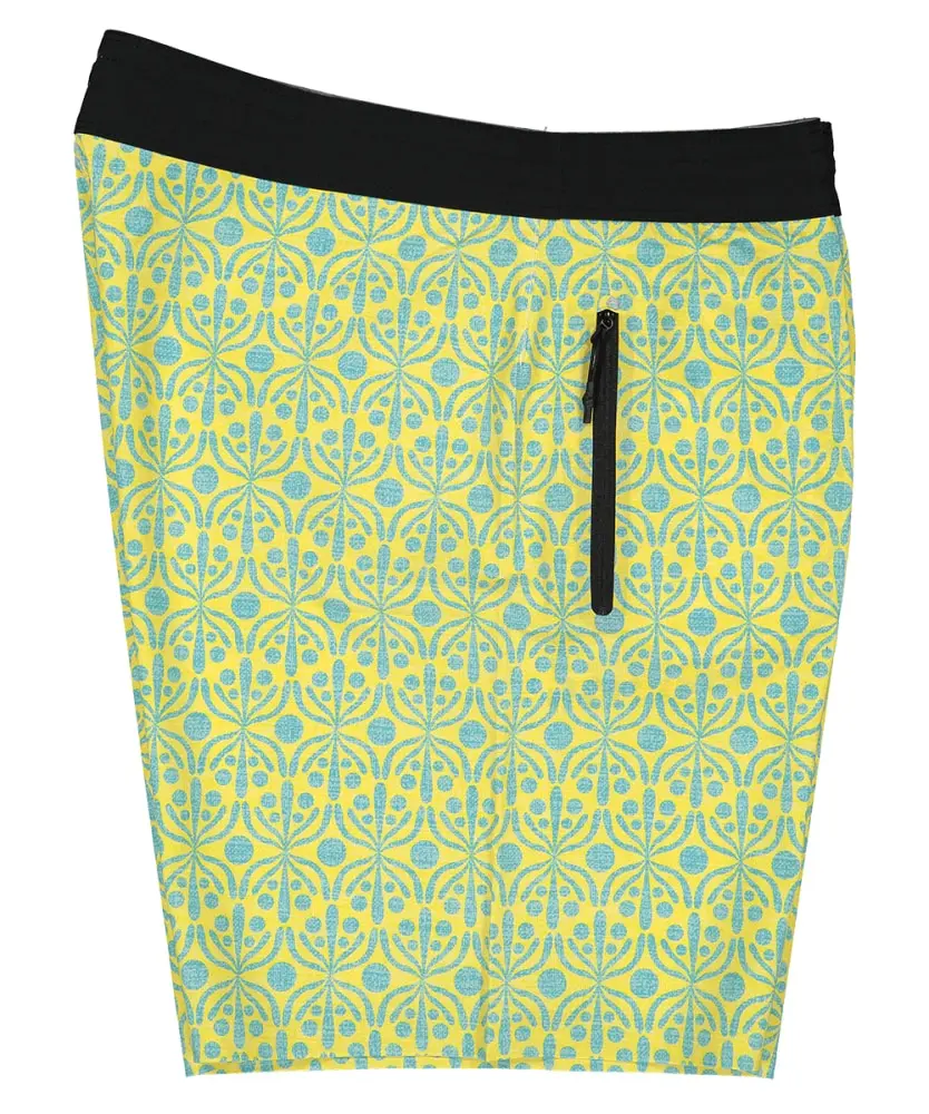 Futah - Flora Gelbe & Wasser Badeshorts (6)