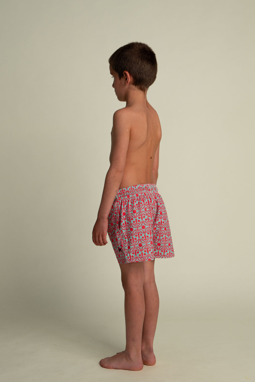 Futah - Flora Aquatisch & Rote Kinder Badeshorts (3)