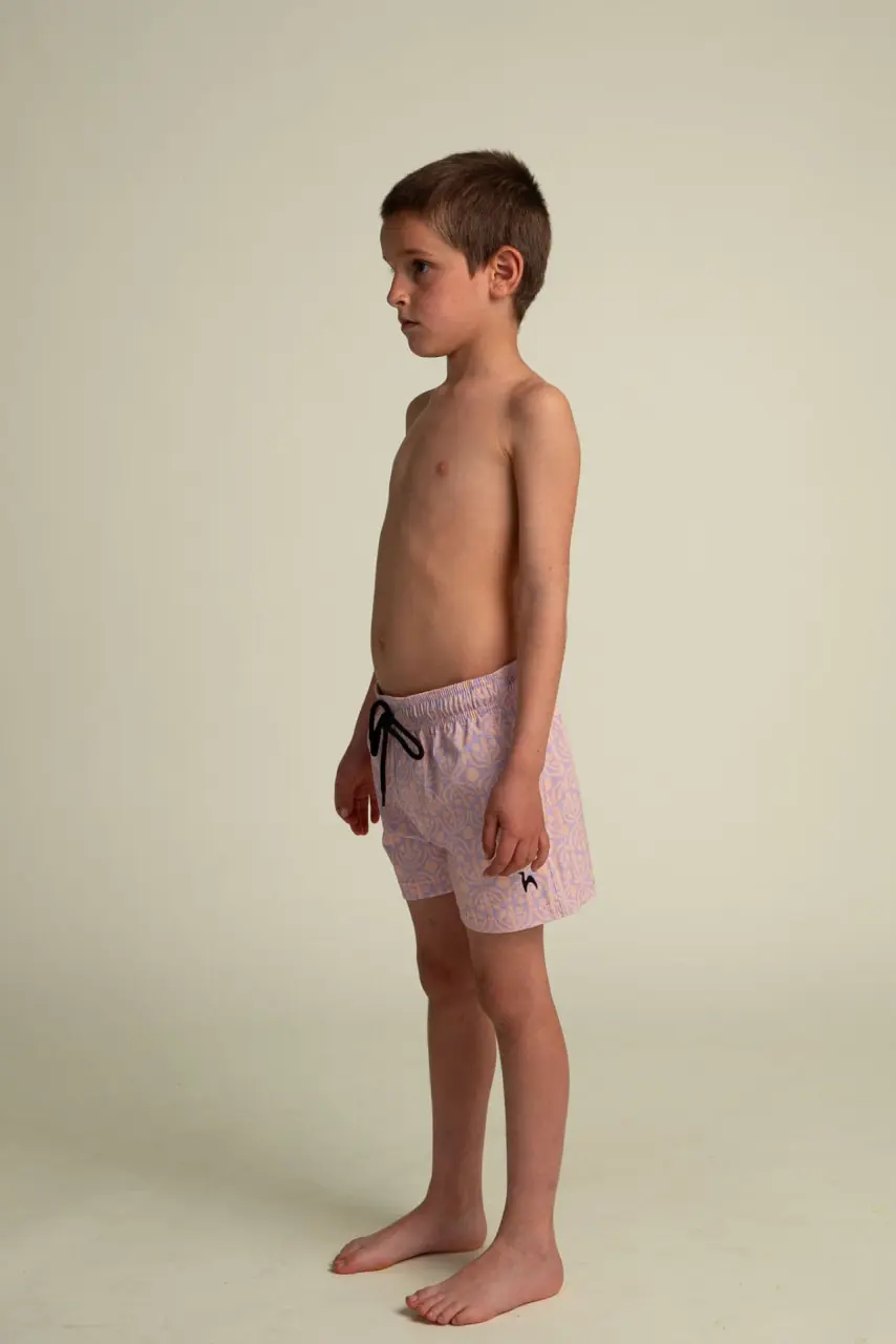Futah - Flora Mokka & Violette Kinder Badeshorts (2)