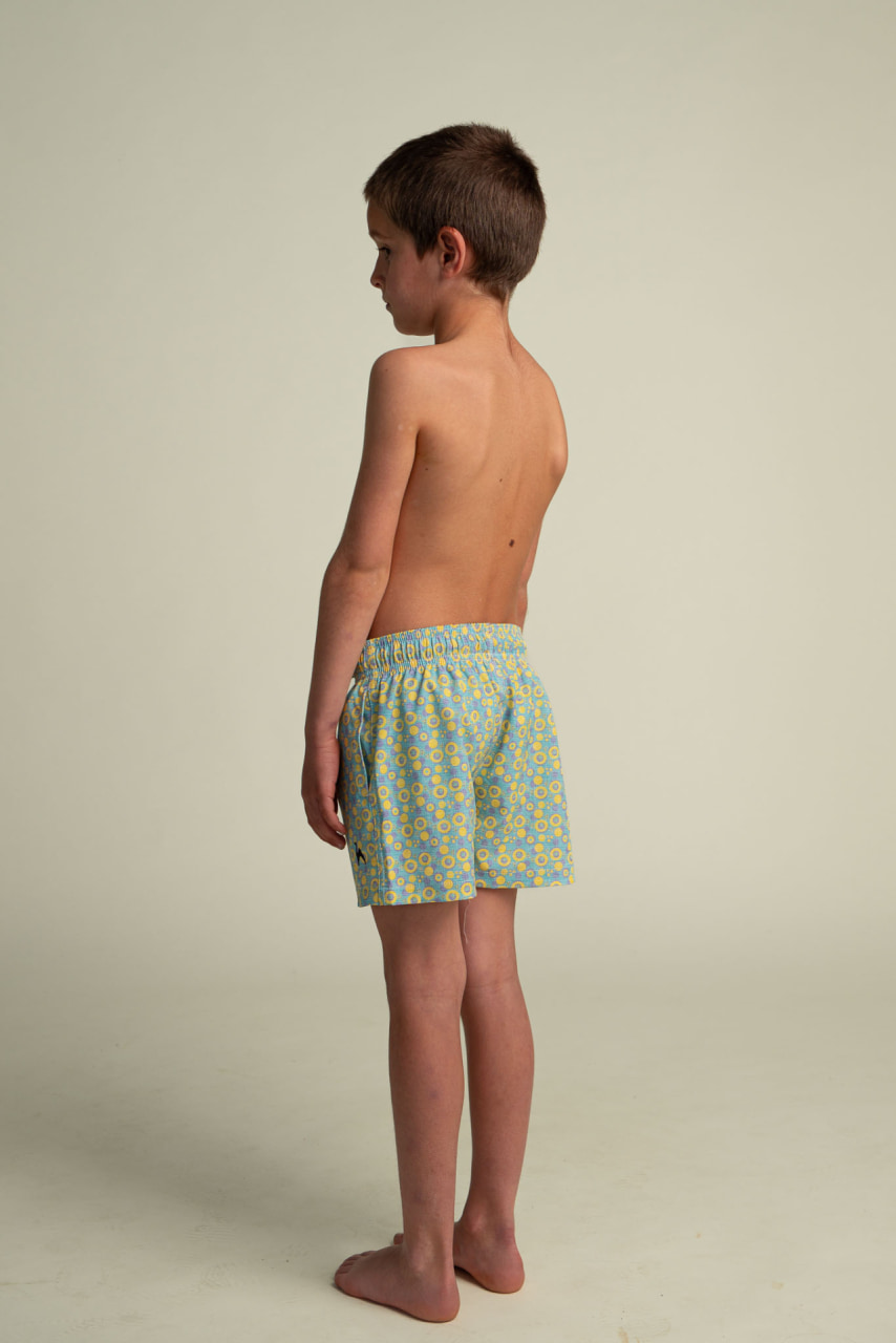 Futah - Vortex Gelbe & Wasser Kinder Badeshorts (2)