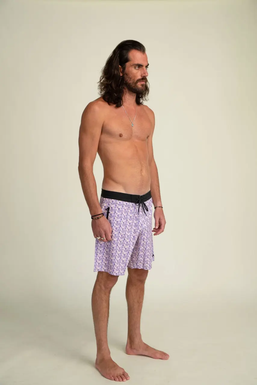 Futah - Vortex Mokka & Violette Badeshorts (1)