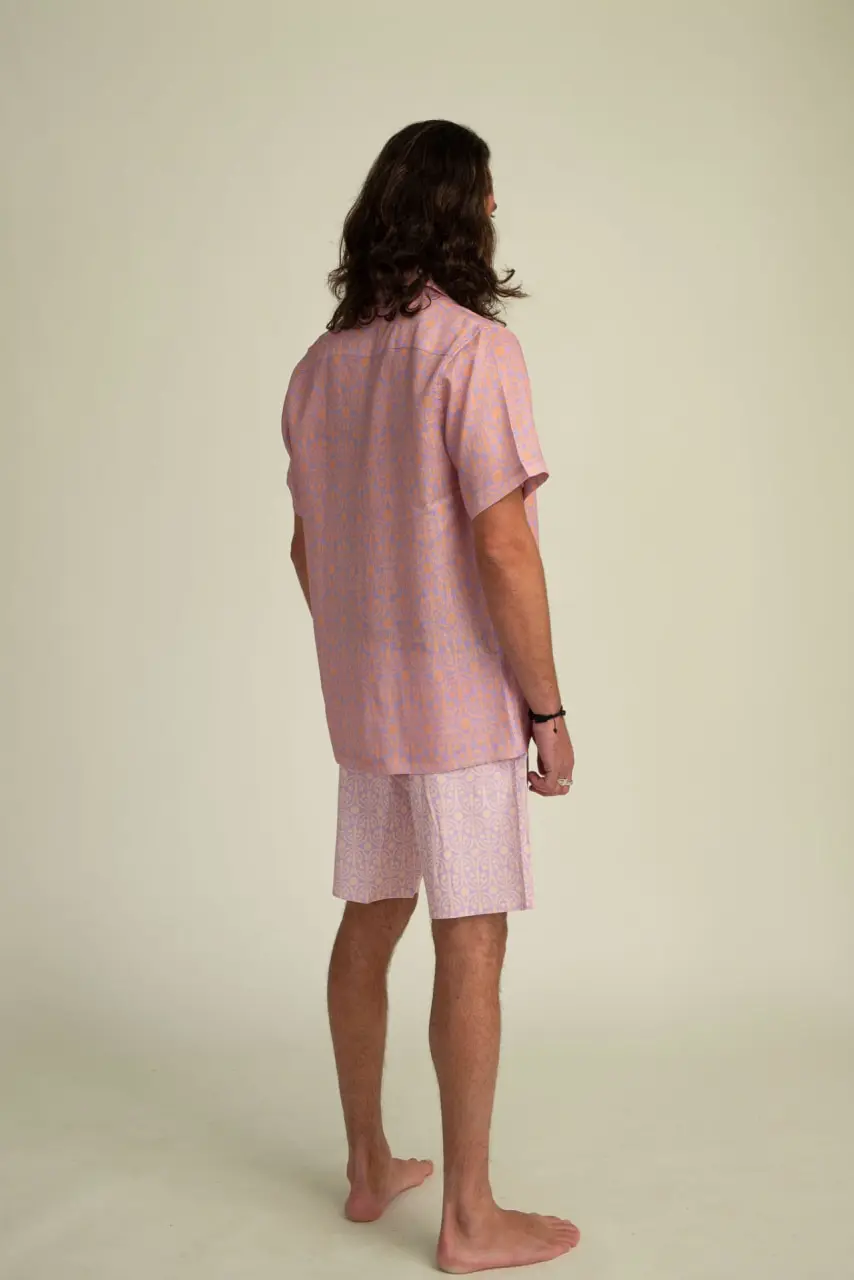 Futah - Flora Mokka und Violett Hemd (2)