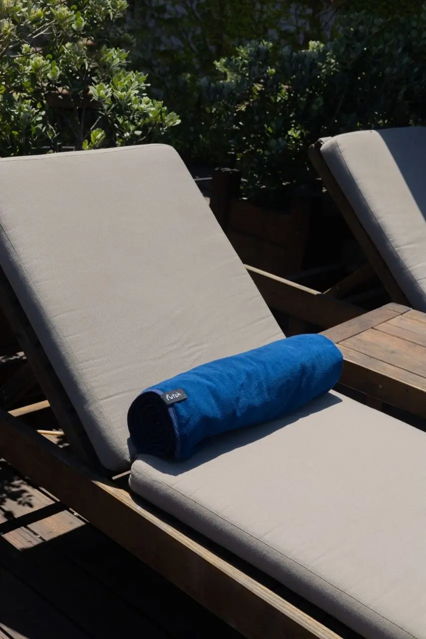 Futah - Ericeira Marineblau  Frottiergewebe Strandtuch (10)