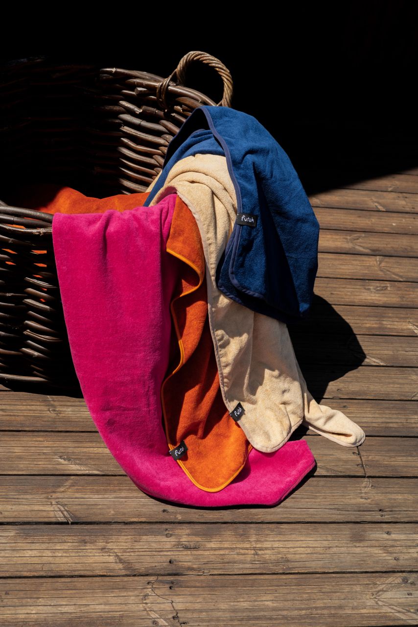 Futah - Ericeira Neon-Rosa  Frottiergewebe Strandtuch (4)