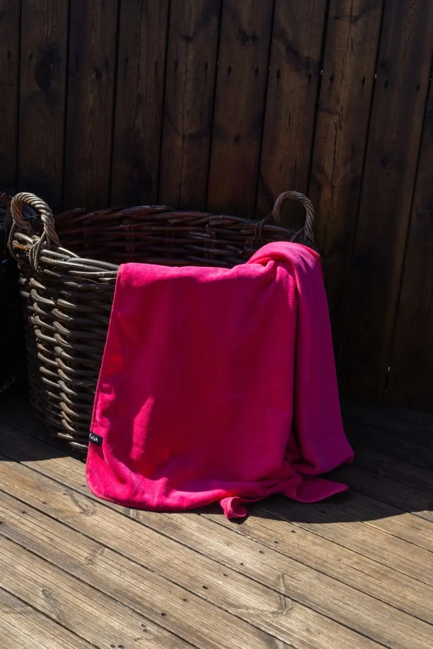 Futah - Ericeira Neon-Rosa  Frottiergewebe Strandtuch (3)